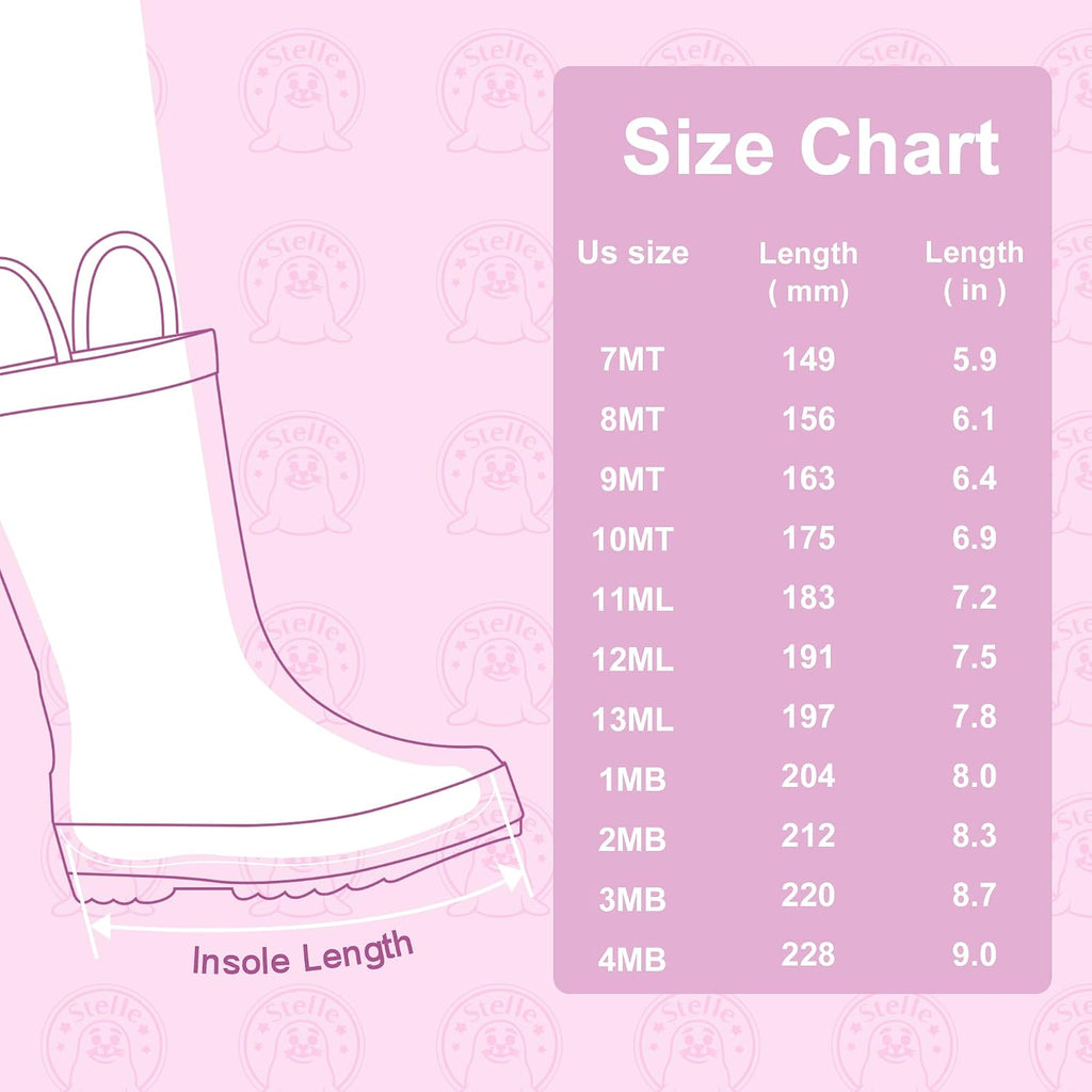 Kids Rain Boots for Boys Girls Outdoor Play and Rainy Days