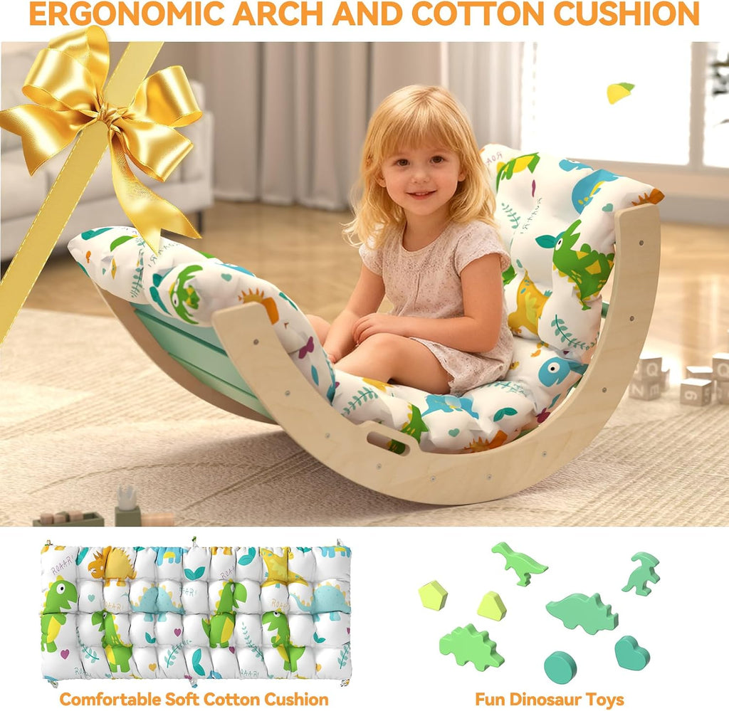 Triangle Set with Cushion 9 in 1 Climbing Toys for Toddlers 1-3 Indoor Baby Climbing Gym Toddler Montessori Toys