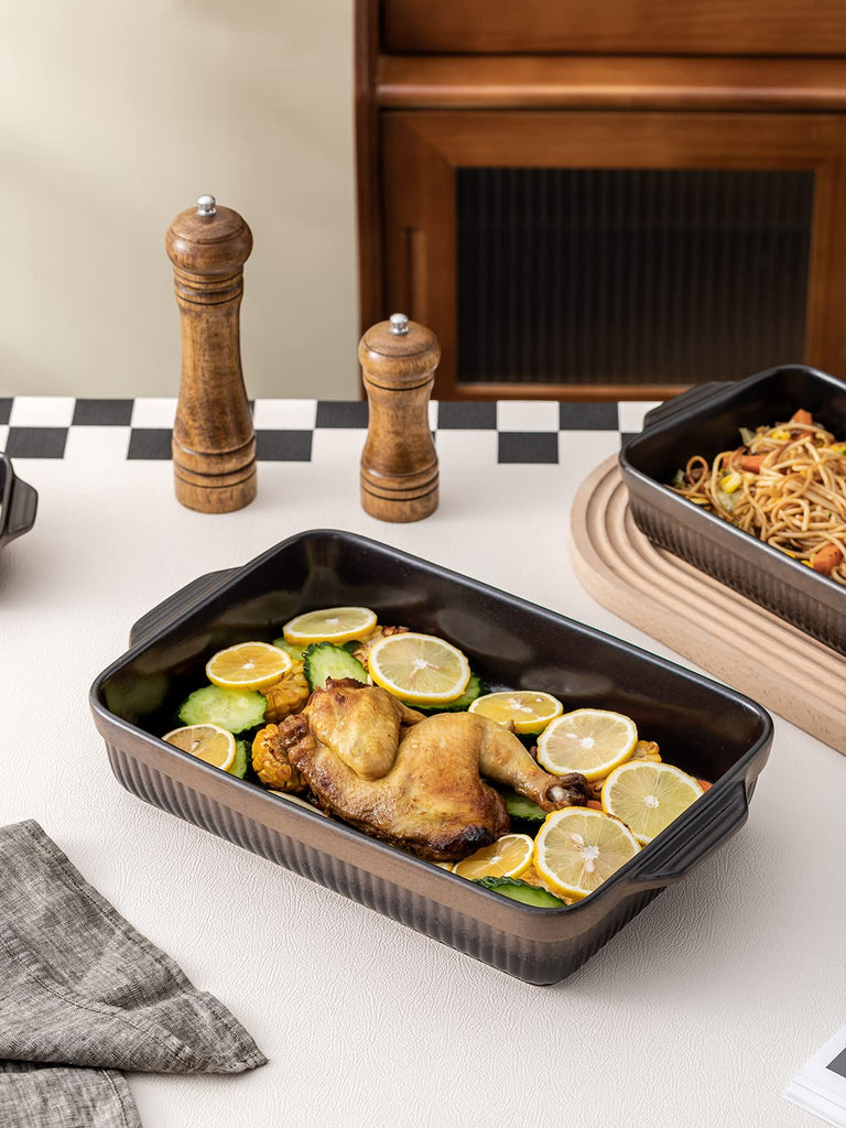 Ceramic Baking Dish, Bakeware Set, Rectangular Casserole Dish, Lasagna Pans for Cooking, Kitchen, Cake Dinner, 9 x 13