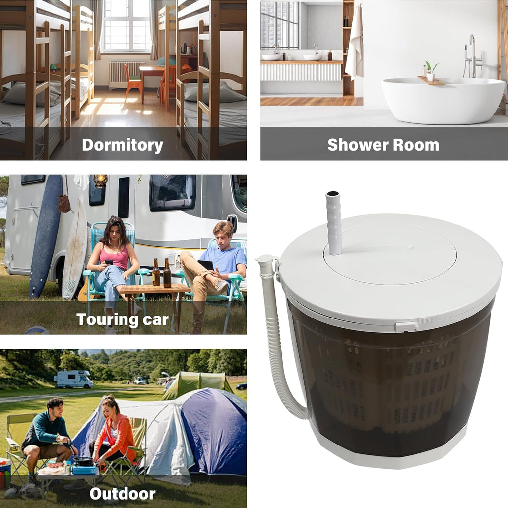 Mini Portable Washing Machine and Dryer,2 in 1 Manual Washing Machine for Clothes Spin Dryer Mini Traveling Outdoor
