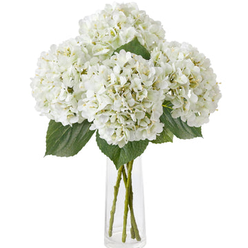 4 Pcs Hydrangea Artificial Flowers, 21" Real Touch Faux Hydrangea Flowers for Hydrangea Decor, Floral Arrangements for