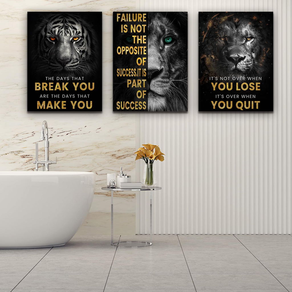 Motivational Wall Decor Art Inspirational Canvas Poster Print Inspiring Quotes Animals Painting Picture Office Wall