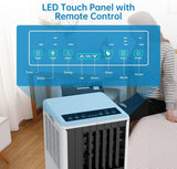 8,000 BTU Portable Air Conditioner - 3-in-1 AC Unit with Cooling, Dehumidifier & Fan for Rooms Up to 350 sq.ft.