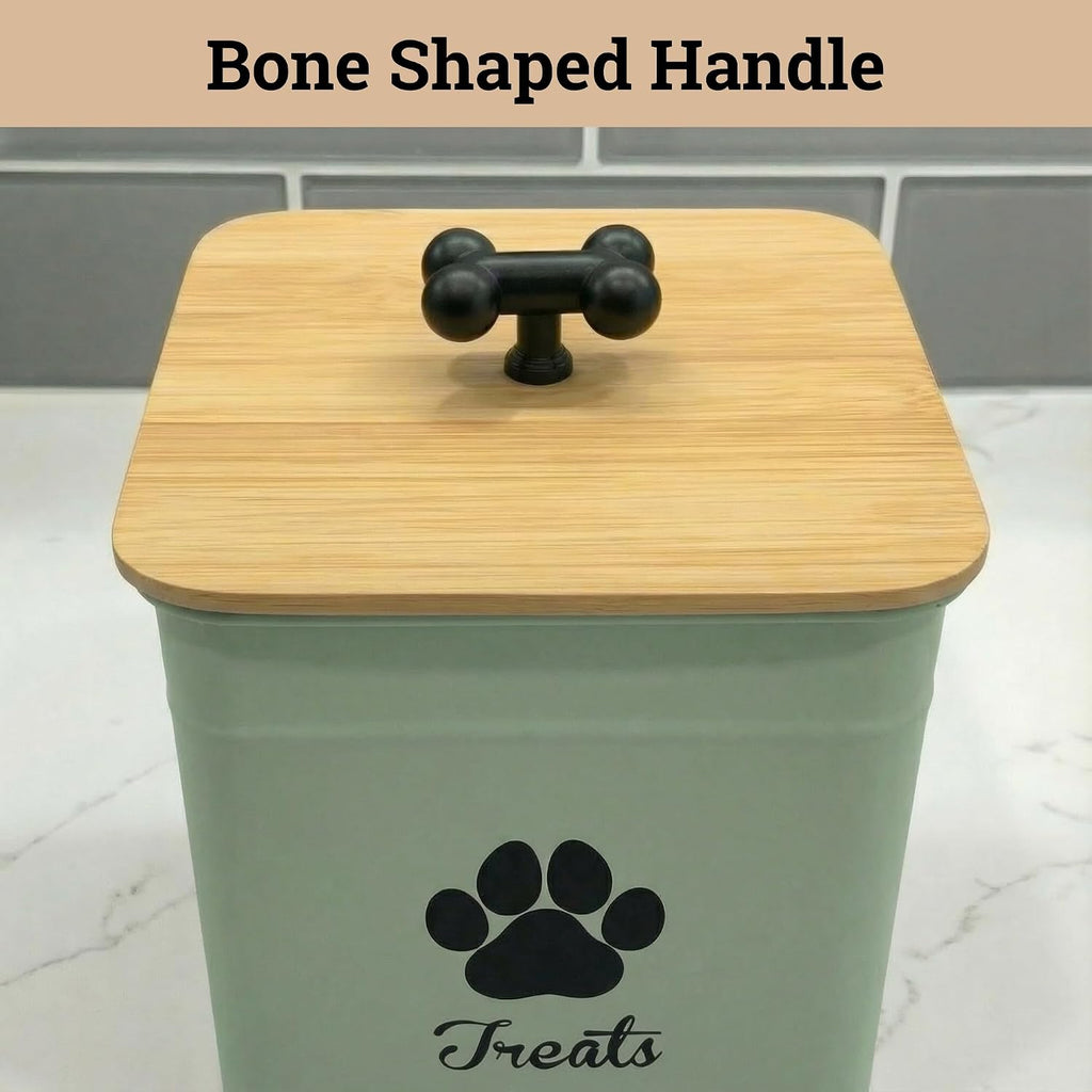 Dog Treat Container Airtight, 6"W x 8"H, Powder Coated, 12 Cup Capacity