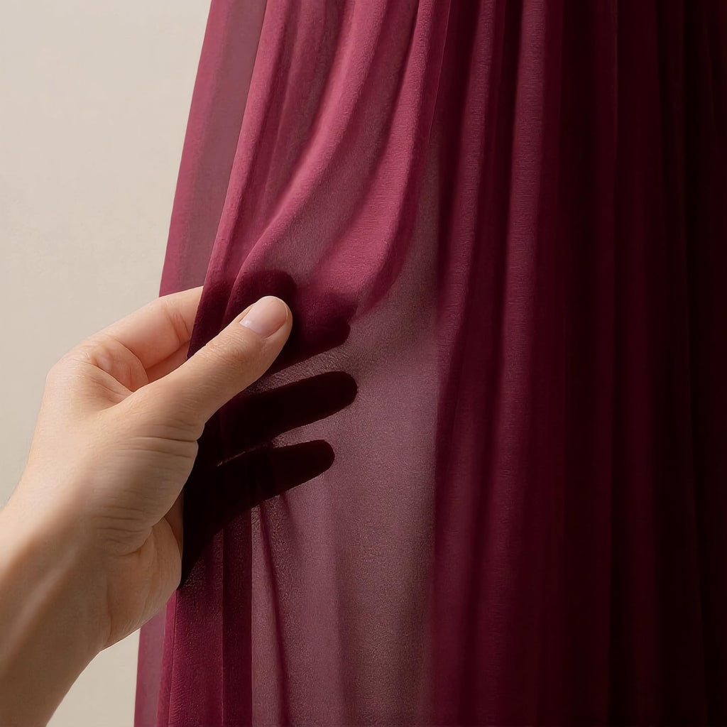 Wedding Arch Draping Fabric 28'' x 20FT Sheer Chiffon Drape Backdrop