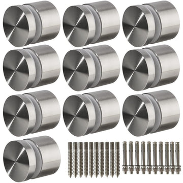 10 Pack Marine-Grade SS316 Solid Heavy Duty Glass Railing Standoff