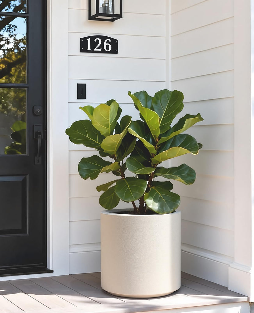 13.2 Inch Large Plastic Plant Pot with Drainage Plug for Indoor