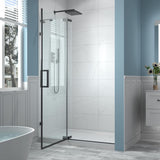 44-48" W x 70" H Frameless Pivot Shower Door, 5/16"(8mm) Clear SGCC Tempered Glass Shower Doors