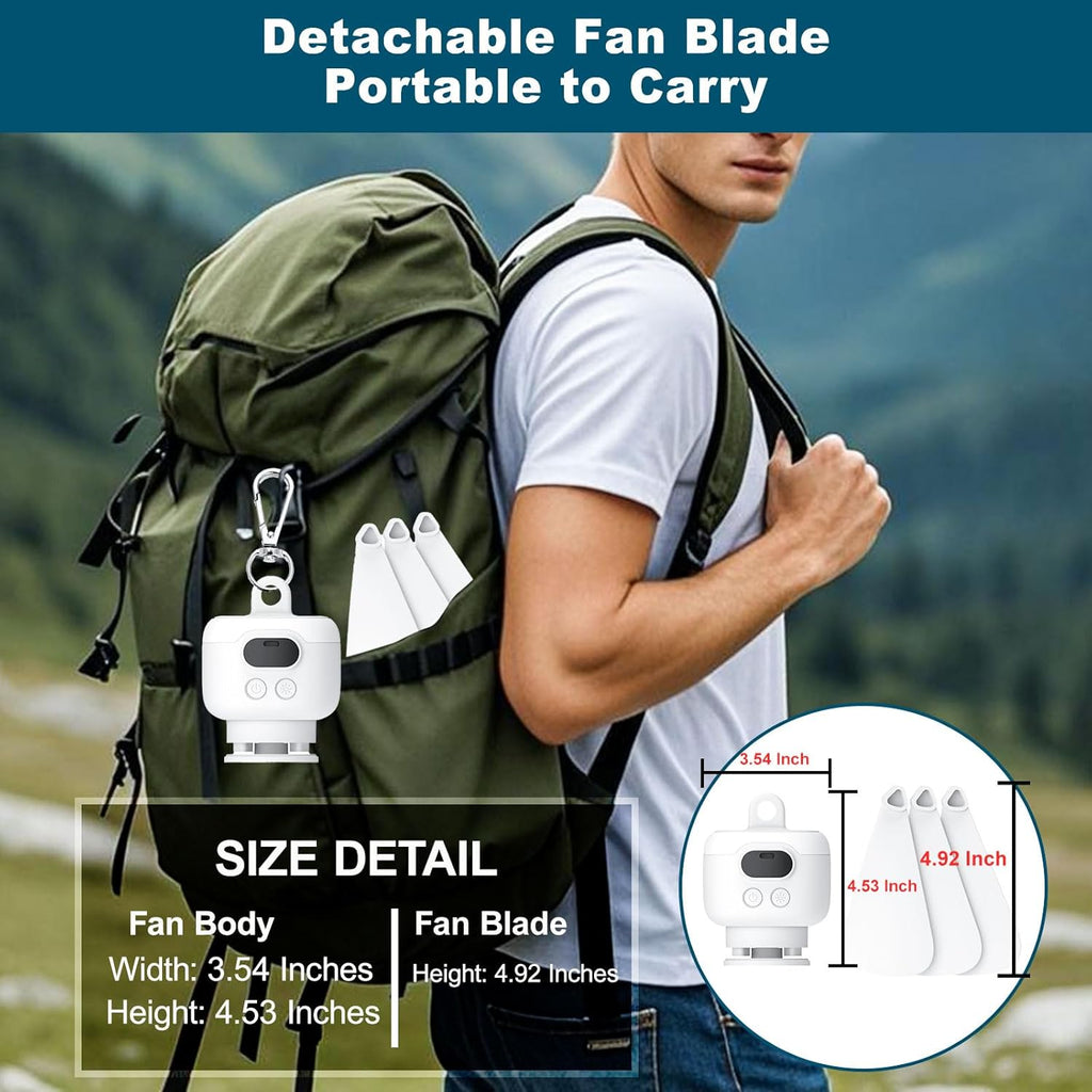 Portable Camping Fan,Tent Ceiling Fan,Rechargeable 8000mAh with Light & Hook,Timable & Auto Shut Off,Detachable Fan Blade, Used for Tent Canopy RV Gazebo Beach Dormitory Bedroom A101-B0DZCLGQY2