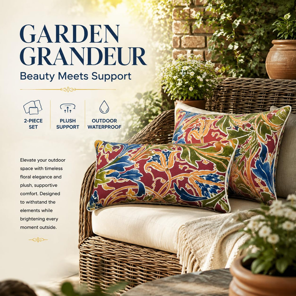 Outdoor Throw Pillows 12x20 Outdoor Pillows Cover with Insert