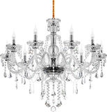 10 Lights Crystal Chandelier Luxurious K9 Crystal Ceiling Candle Pendant Lamp for Dining Living Room Bedroom Hallway Entry, Transparent A110-B08J3235RT
