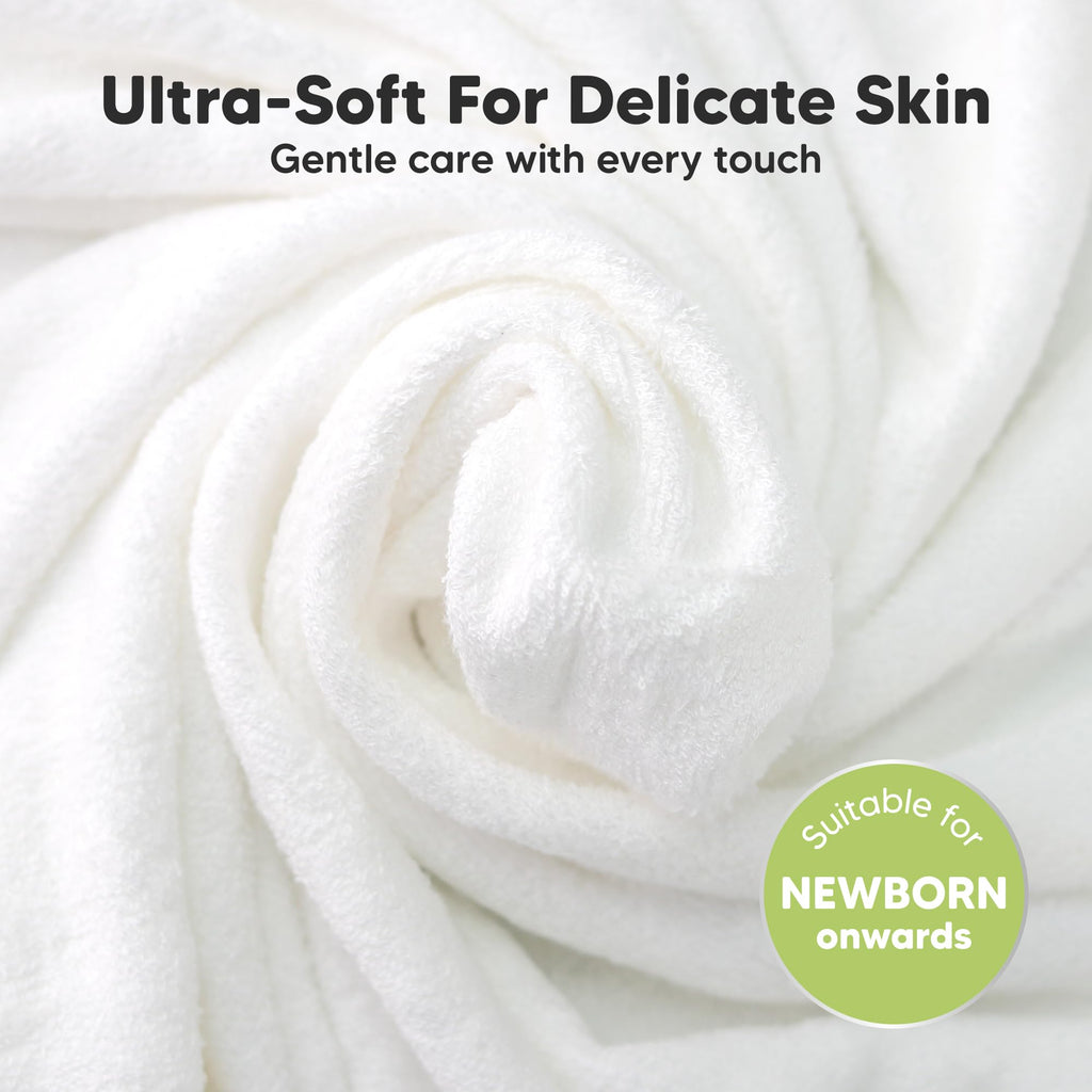 6-Pack Cotton Baby Washcloths for Newborn, Organic Cotton Muslin (Nordic)