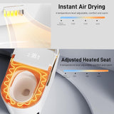 Modern Smart Toilet With Bidet, Auto Open Close, Heated Seat, Automatic Flush, Foam Shield, Warm Water And Dryer