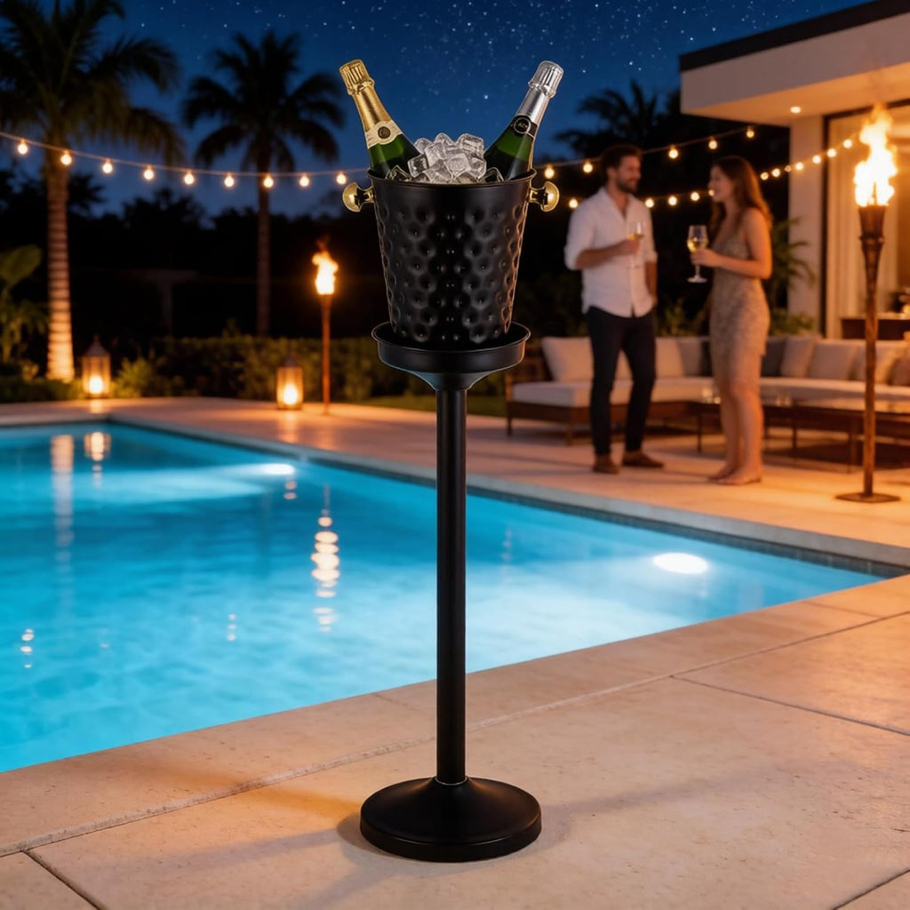 Stainless Steel Champagne Ice Bucket Wine Chiller, 32in