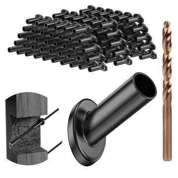 40Pack 25°-35° Black Cable Railing Angle Protector Sleeves
