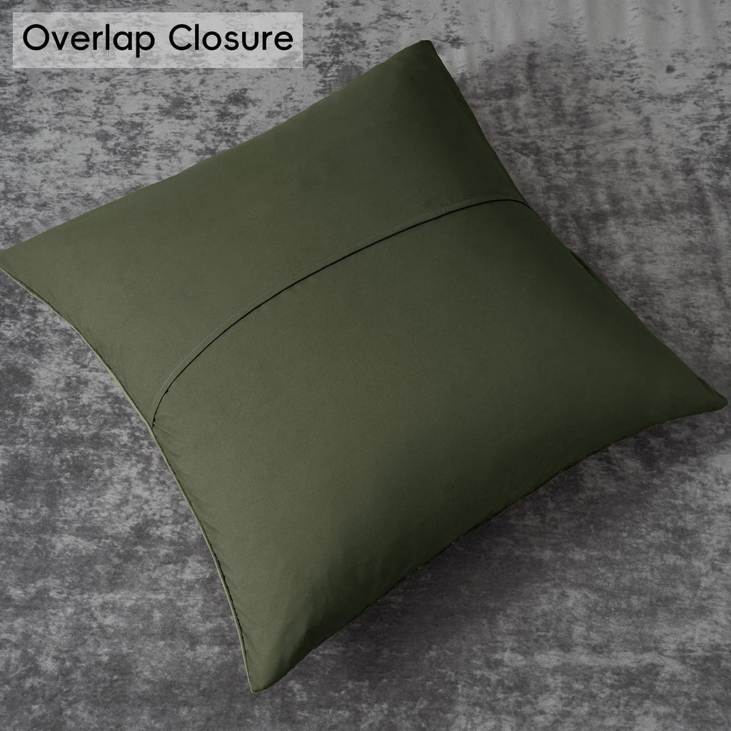 Truly Velvet Euro Shams 26" x 26", Smokey Olive, No Insert, 2 Pack