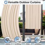 Waterproof Outdoor Curtains for Patio - Windproof Tab Top Ga - Image 6