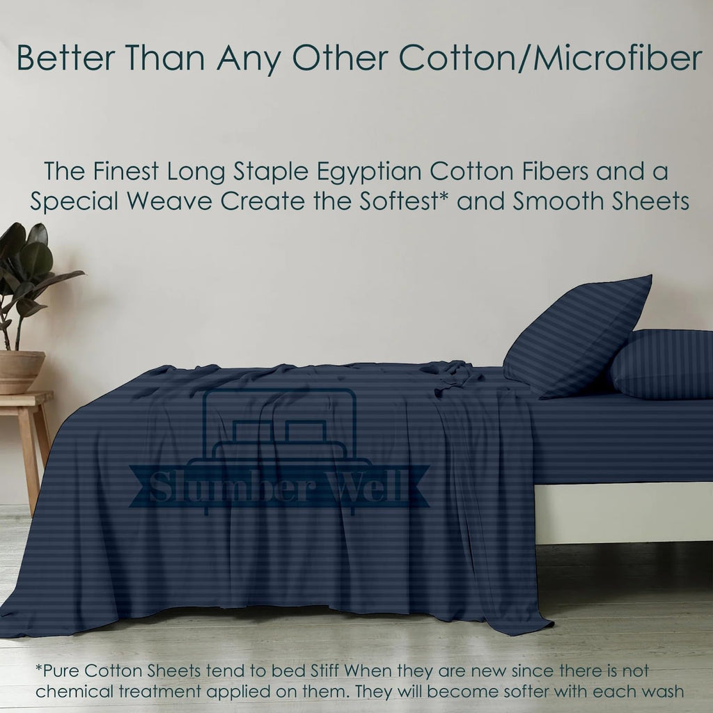 4 Piece Top Split King Sheet Sets for Adjustable Bed, 34 Inch Split Head, 100% Egyptian Cotton, 6 Inch Deep Pocket