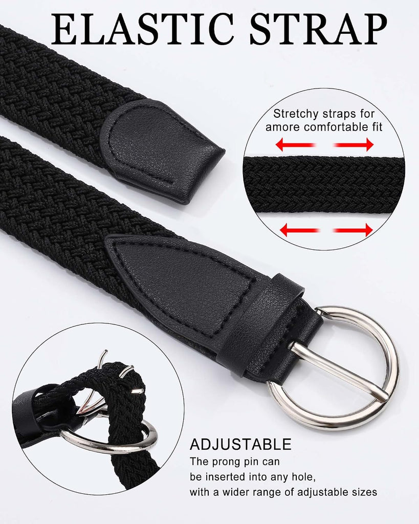 Girls Stretch Braided Belt - Kids Golf Softball Belt