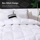 Goose Feather Down Fiber Comforter King, Ultra Soft Medium Warm Duvet Insert