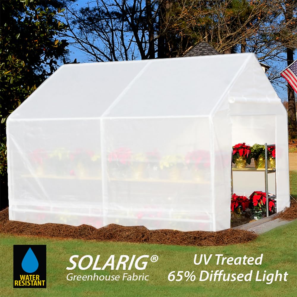 Canopy Greenhouse 10-Ft by 10-Ft, 1 3/8-In Steel Frame, 6-Leg, Opaque