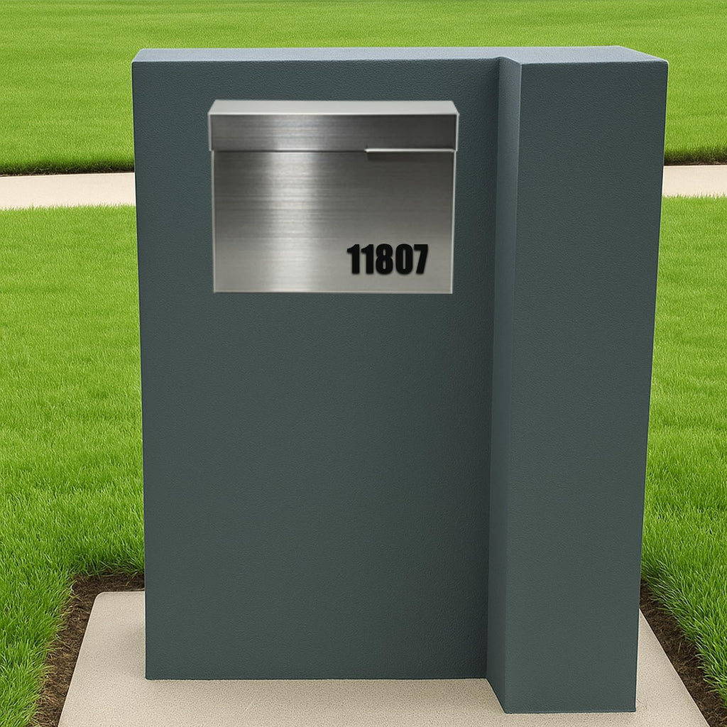 304 Stainless Steel Wall Mounted Mailbox Resistant Large Capacity Locking Outdoor Mailbox with Rainproof Design and
