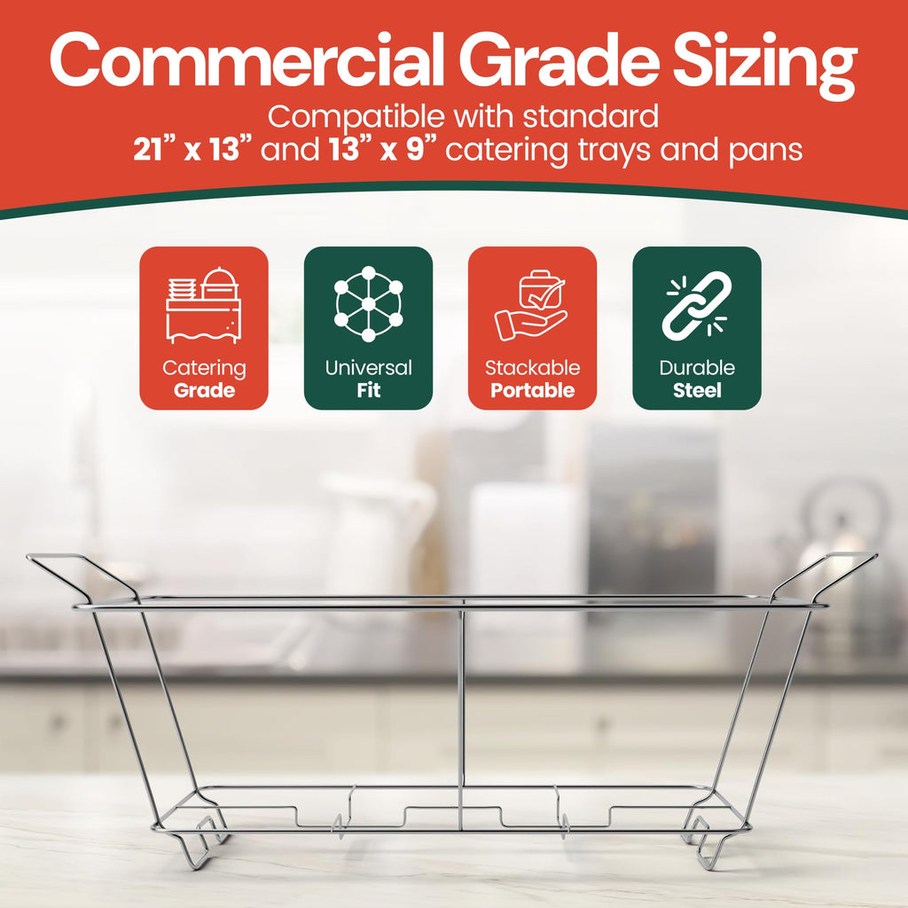 Chafing Wire Racks, Durable Steel Chafing Racks for Buffet - 12 Pack