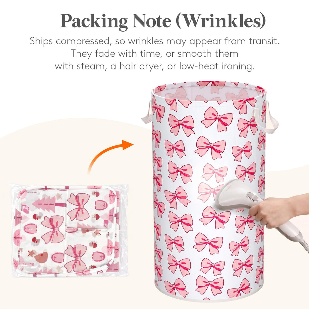 Baby Laundry Baskets, Nursery Hamper, Toy Basket, 65L, Bowknot