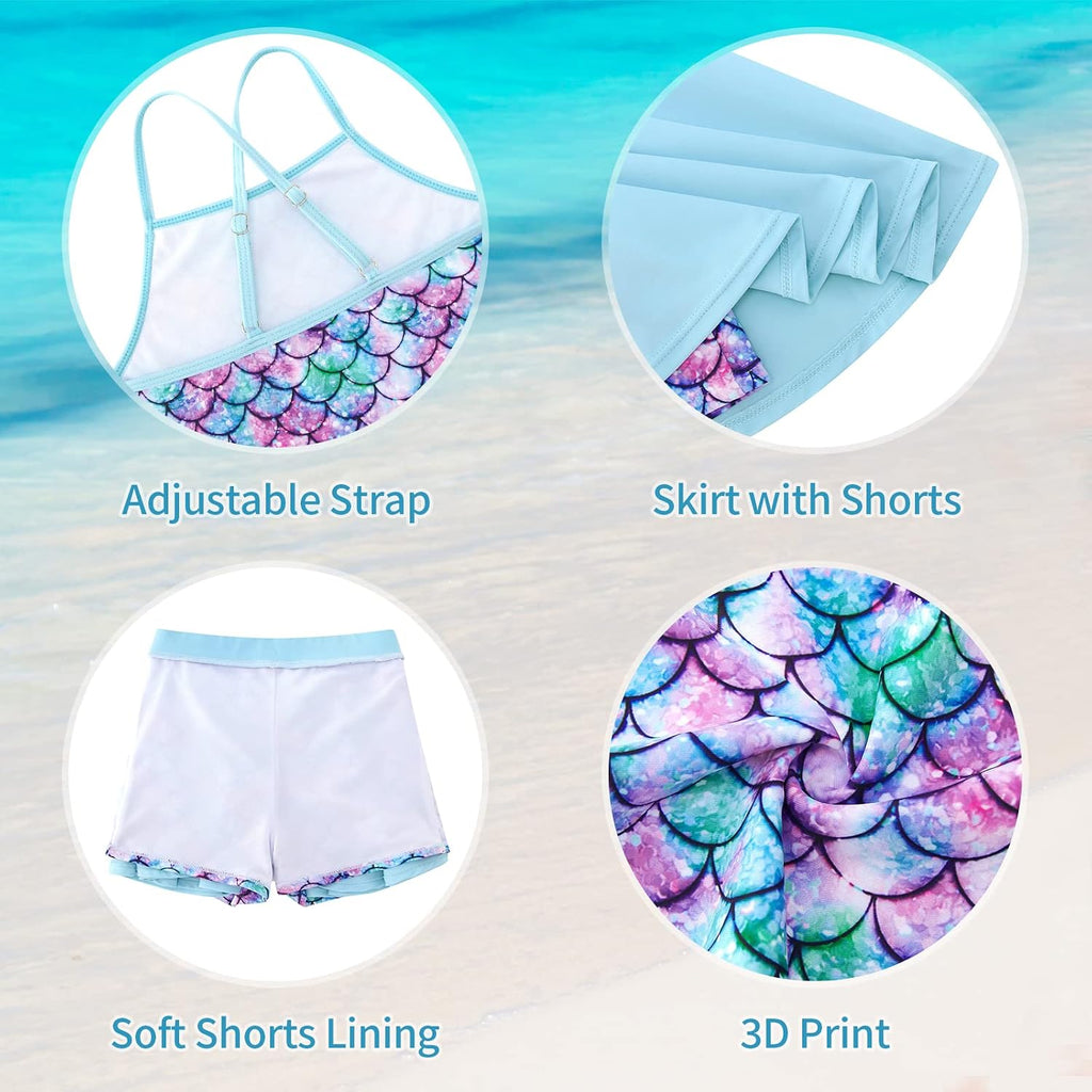 Girls Tankini Swimsuit Two Piece Bathing Suit