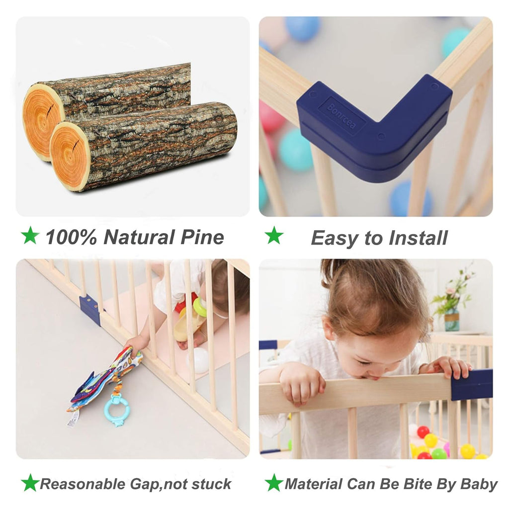 Wooden Playpen,CPC Certified,New Zealand Pine Wood,59.05x70.86Inches | Large Area,free hands,Versatile Size Options