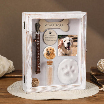 Pet Memorial Shadow Box Kit for Dog Cat, Retro, 6.8 x 8.8 Inch