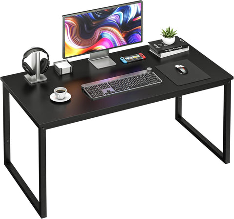 Computer Desk 47" Modern Sturdy Office Desk Computer Table PC Laptop Study Writing Desk, Black