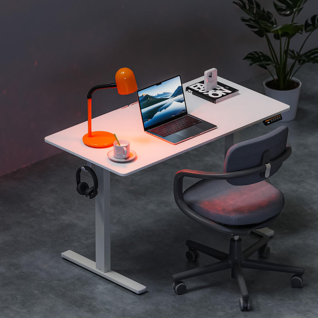 48 x 24 Inch Electric Standing Desk, 3 Memory Presets, White