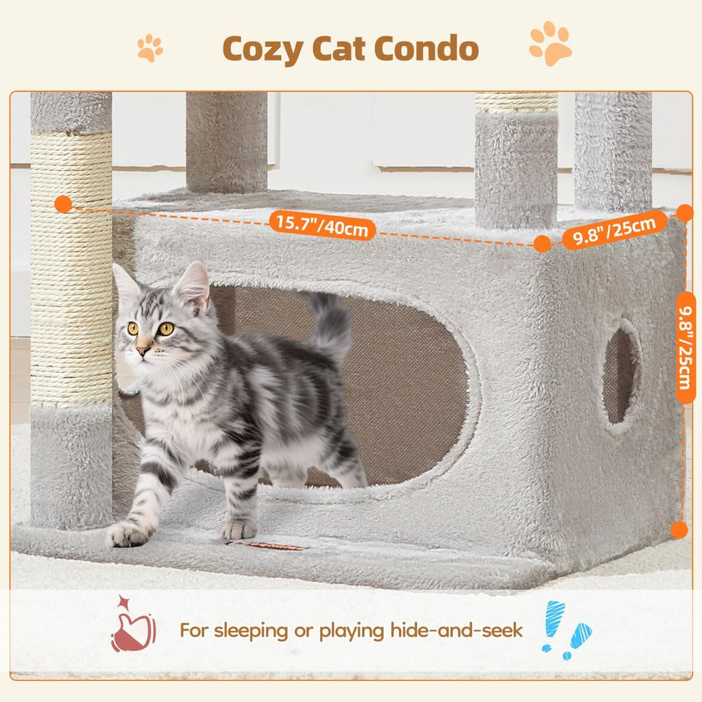 Cat Tree, 38.5In Cat Tower for Indoor Cats, Suitable for Kittens