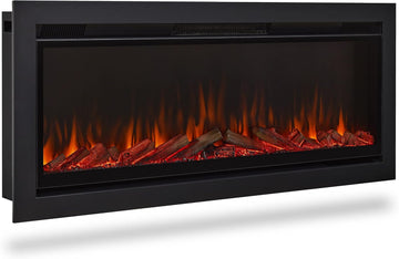 49" Wall-Mount or Recessed Electric Fireplace Insert