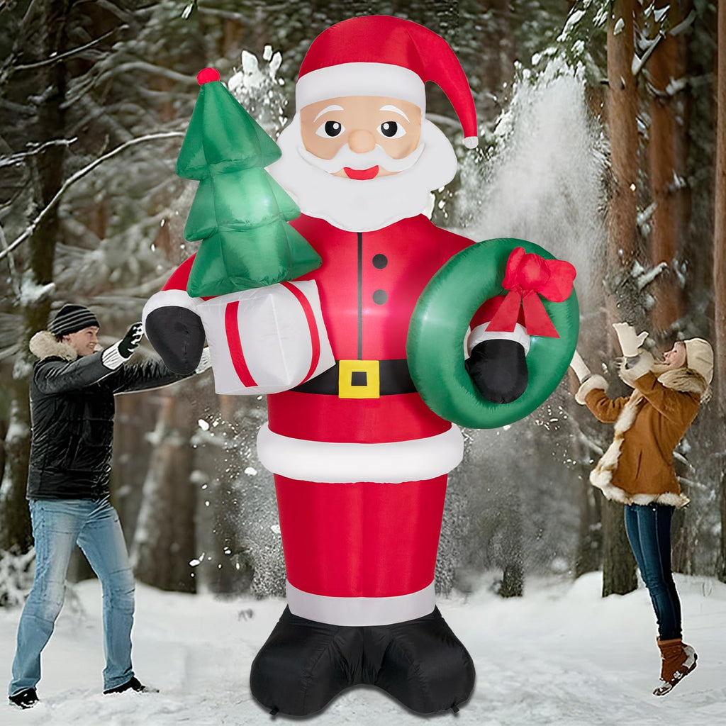 8FT Christmas Inflatables Santa Claus with Tree