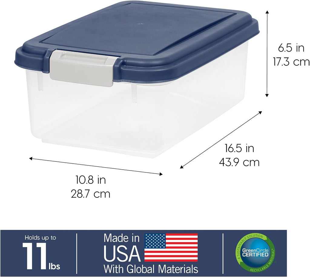 USA Dog Food Storage Container, Up to 11 lbs, Navy, Made in USA