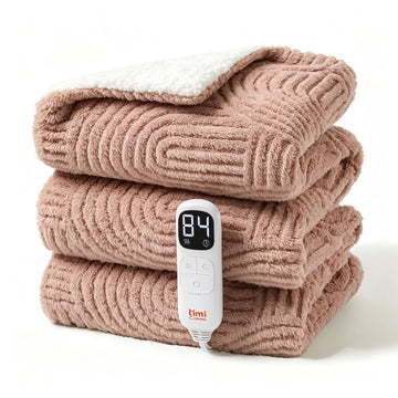 Heated Blanket - 72"x84" Cozy Soft Jacquard Heating Blanket with 4 Heat Levels & 10 Hours Auto-Off