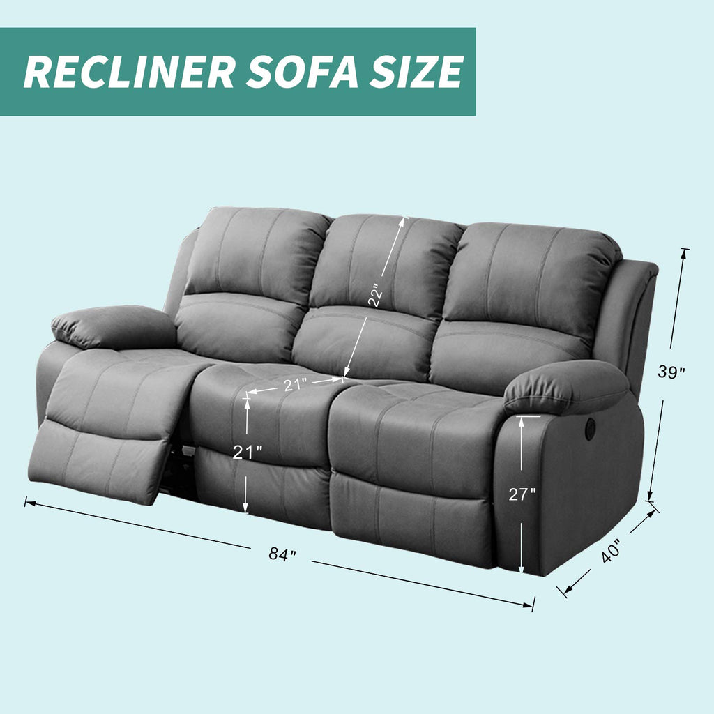 8 Pieces Stretch Recliner Sofa Cover Latest Jacquard Reclining Couch Cover with Side Pocket Anti-Slip Fitted 3