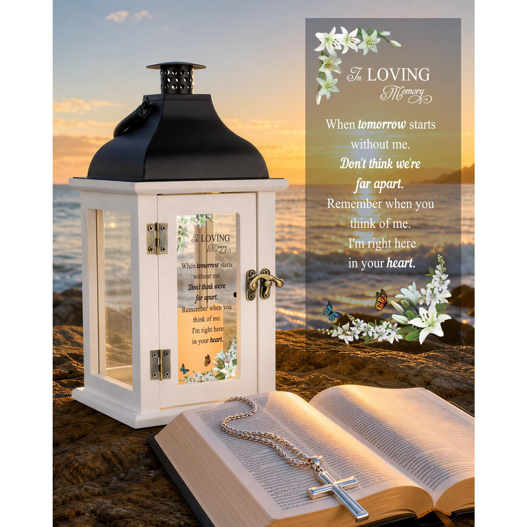 Memorial Lantern - Bereavement Sympathy Gifts for Loss of Loved One