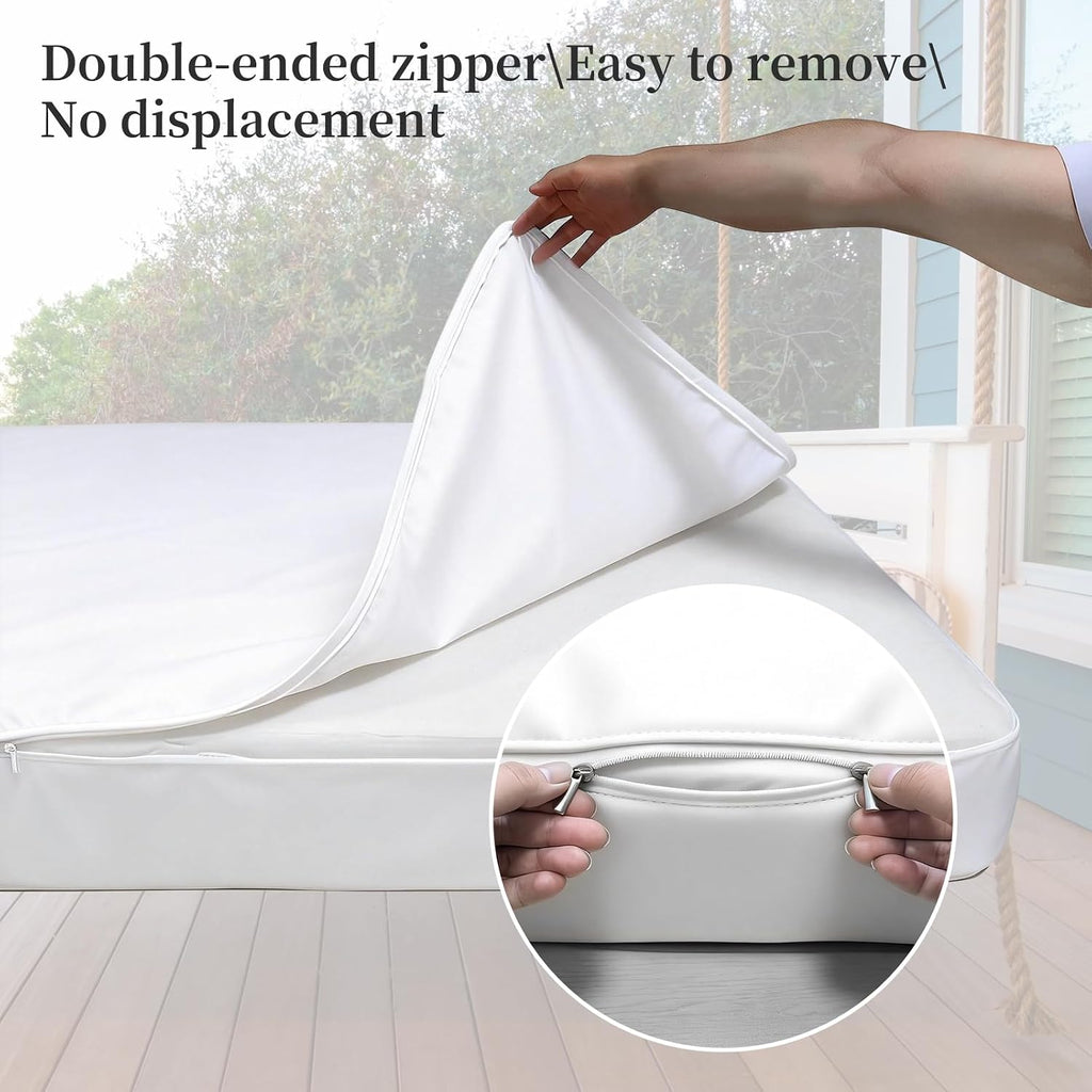 Twin Size Porch Swing Day Bed Cushion Set Include Mattress with Cover,Patio Hanging Daybed Indoor Cushions Set