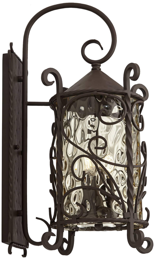 Casa Seville 23 3/4" High Iron Scroll Traditional Rustic Outdoor Wall Light