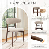 Wooden Dining Chairs Set of 2, Modern Fabric Upholstered Kitchen Side Chairs