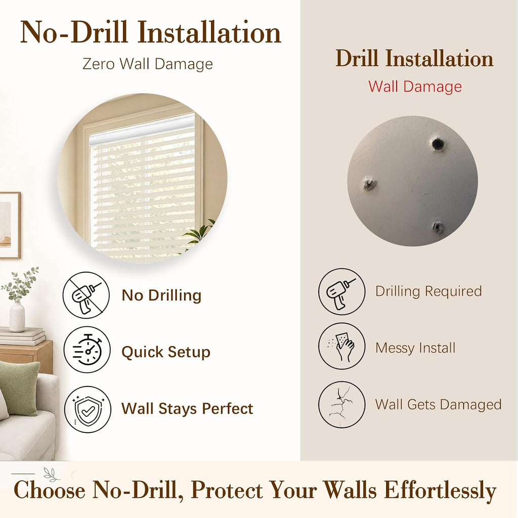 No-Drill Shangri-La Roller Shades -Blackout Blinds for Windows | Precision sizing, Day night shades, Three-layer