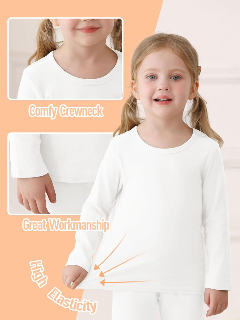 Baby Toddler Boys Girls Cotton Long Sleeve Shirt and Legging Set Kids Ribbed Basic Pant Piece for Daily Life