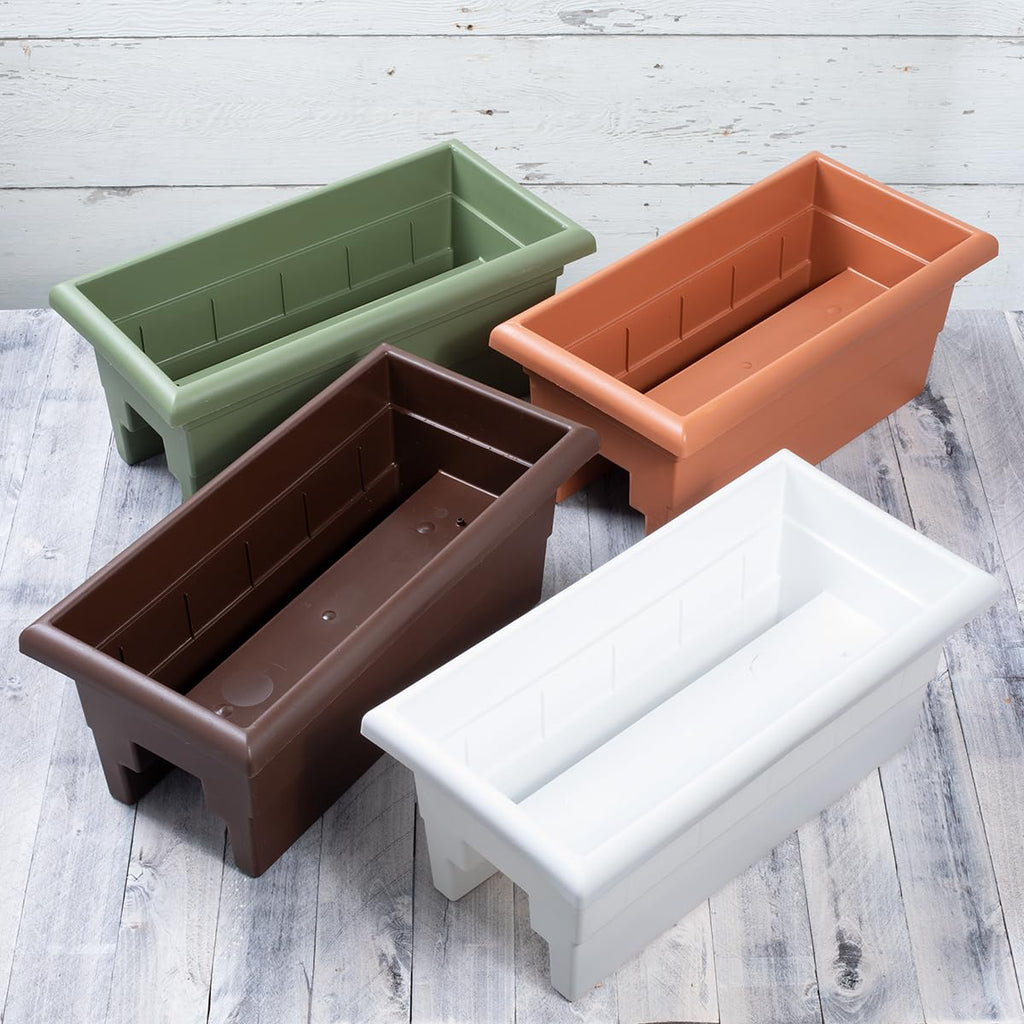 Countryside Railing Planter Box, 24 Inch, White