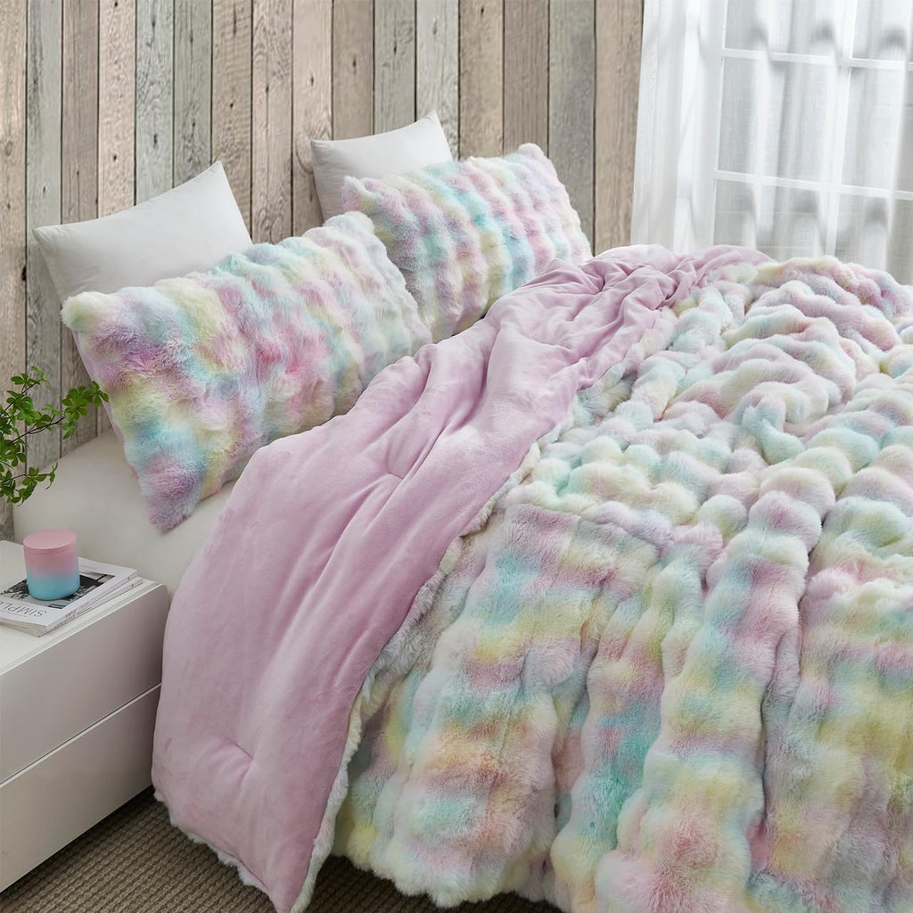 Sherbert Scoops Coma Inducer Alaskan King Comforter Set, Rainbow Sprinkles | Experience Coma Worthy Sleep with Cozy