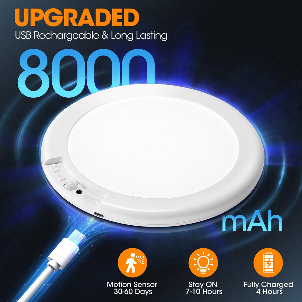 Rechargeable Motion Sensor Ceiling Light, Wireless Closet Light