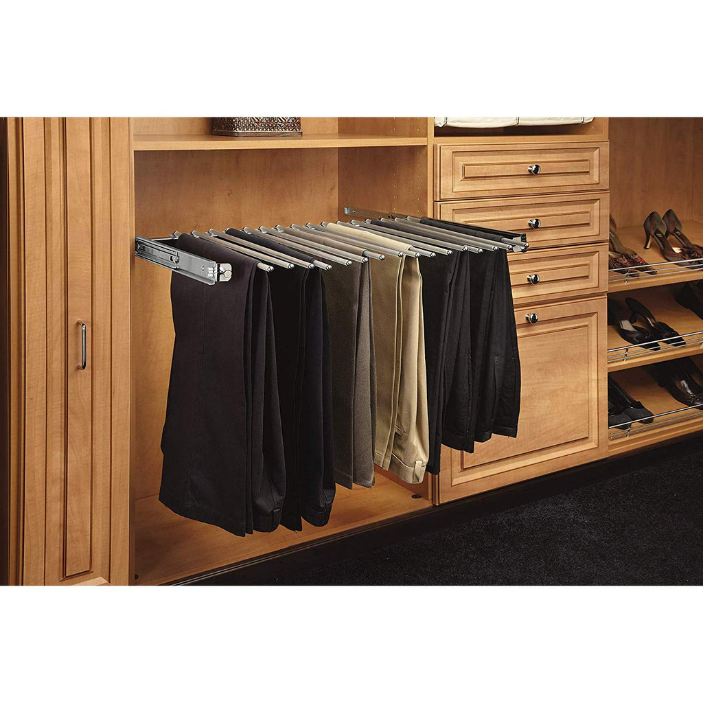 Sliding Pants Rack for Closets, Min Opening Width of 29.75"