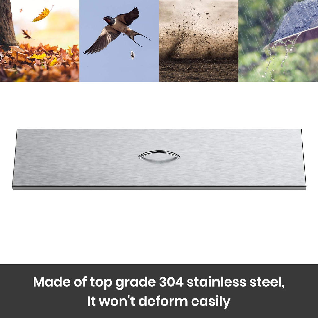 Fire Pit Lid Fits 36 x 6 Inches Linear Drop-in Burner Pan